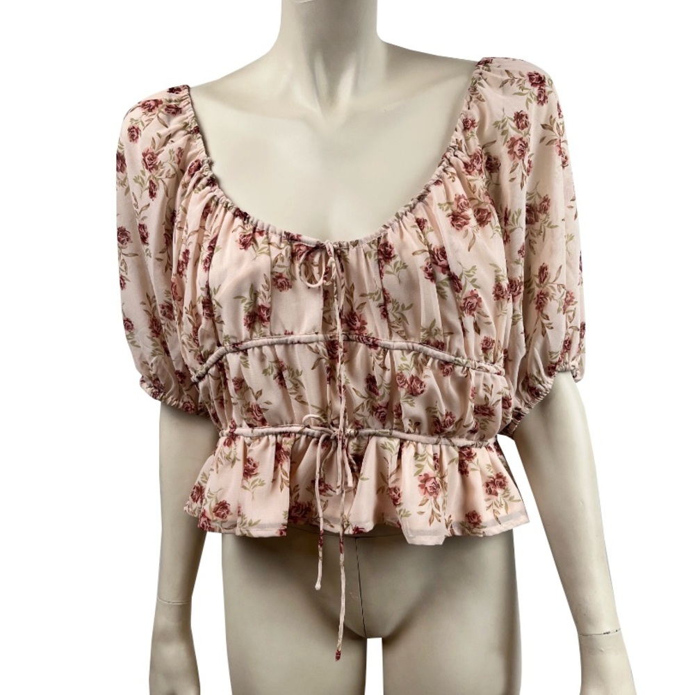 Saltwater Luxe Floral Peasant Style Blouse
